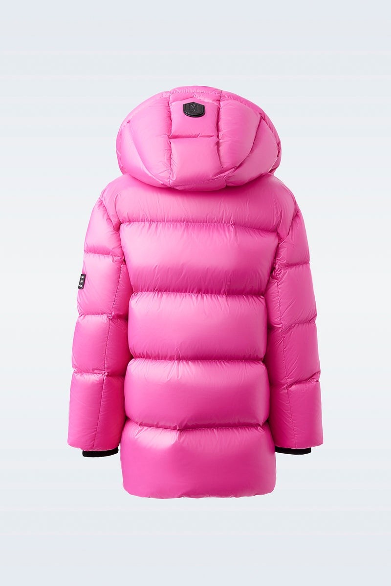 Mackage KENNIE Lustrous light with hood Dunparka Barn Rosa | 356ORPZQV