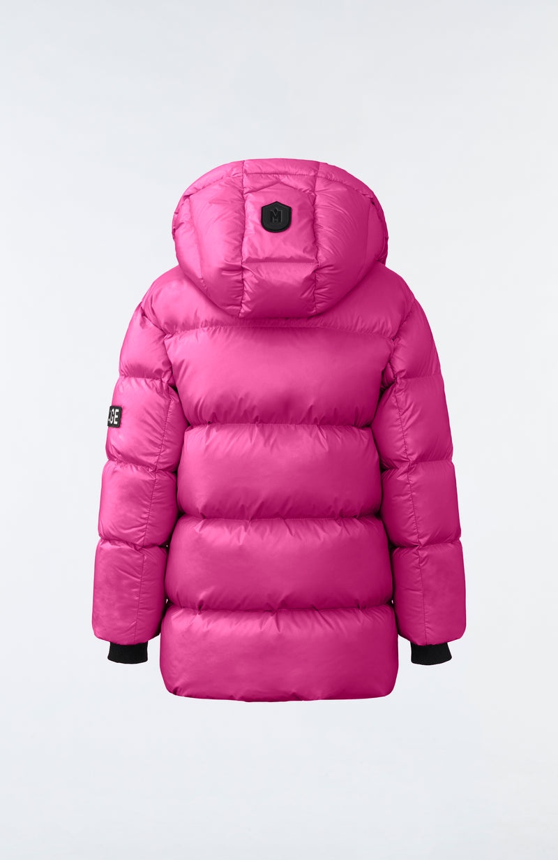 Mackage KENNIE Lustrous light with hood Dunparka Barn Rosa | 356ORPZQV