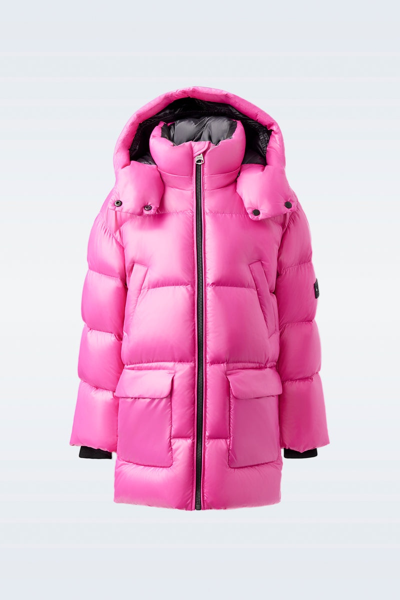 Mackage KENNIE Lustrous light with hood Dunparka Barn Rosa | 356ORPZQV