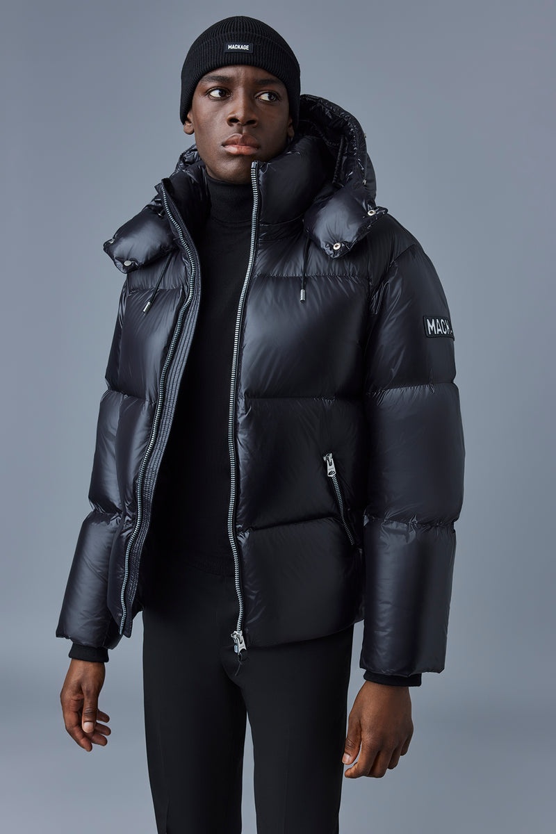 Mackage KENT-ZSH with removable hood and fur trim Dunjackor Herr Svarta | 354JQMLDW