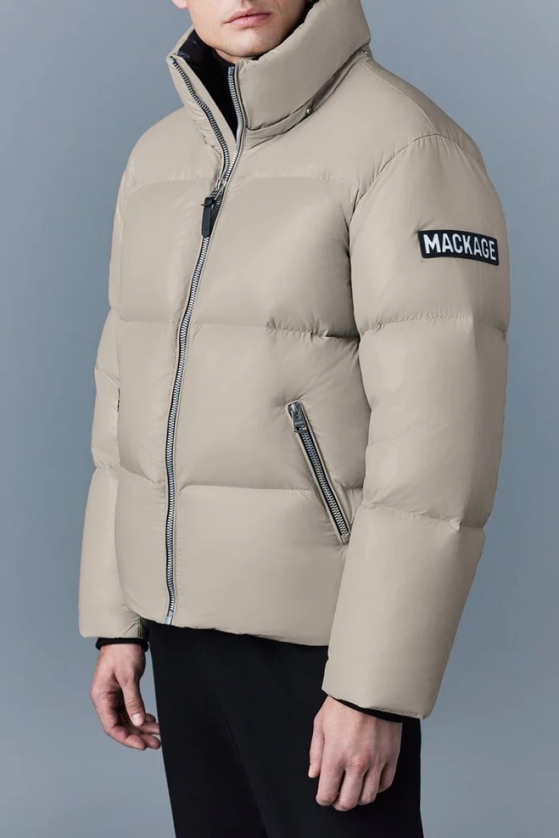 Mackage KENT-Z lustrous light with hood Dunjackor Herr Khaki | 637JZYLHI