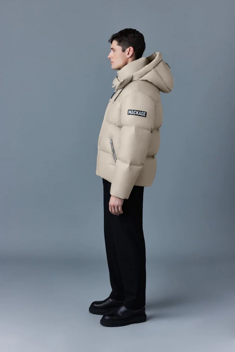 Mackage KENT-Z lustrous light with hood Dunjackor Herr Khaki | 637JZYLHI