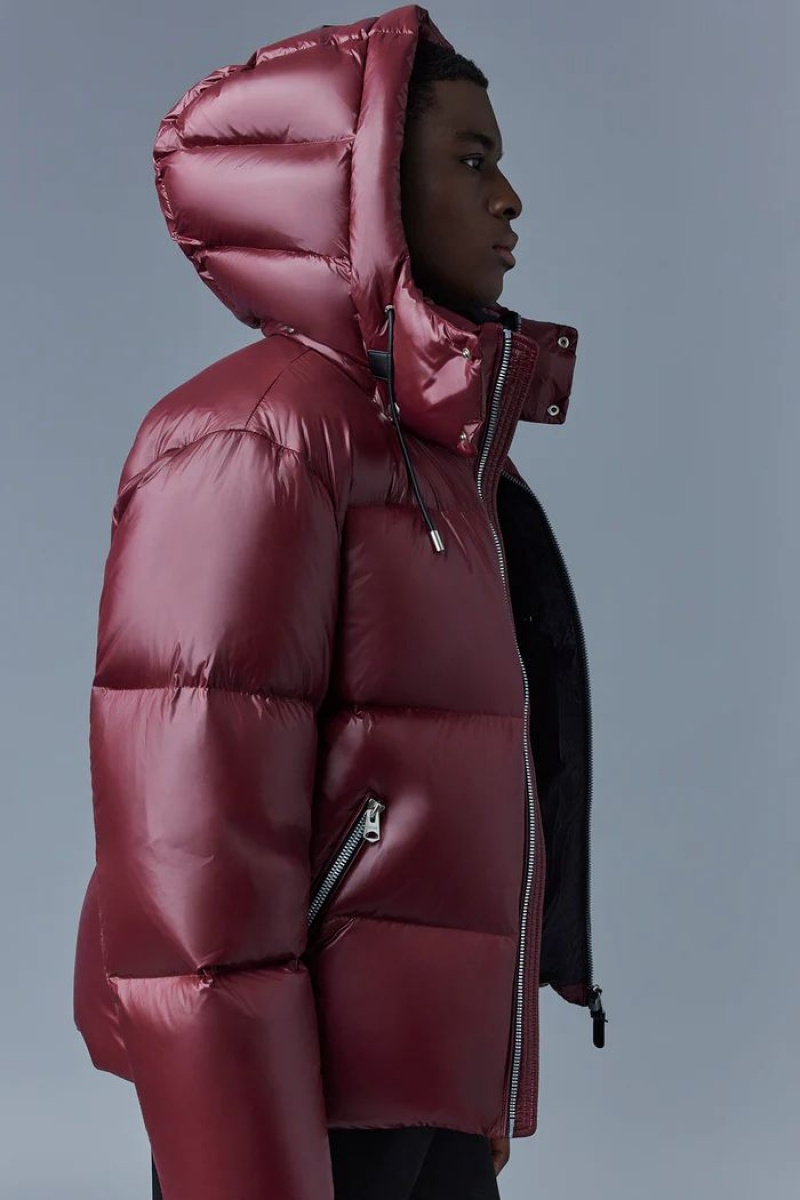 Mackage KENT-Z lustrous light with hood Dunjackor Herr Vinröda | 651XAKCLZ