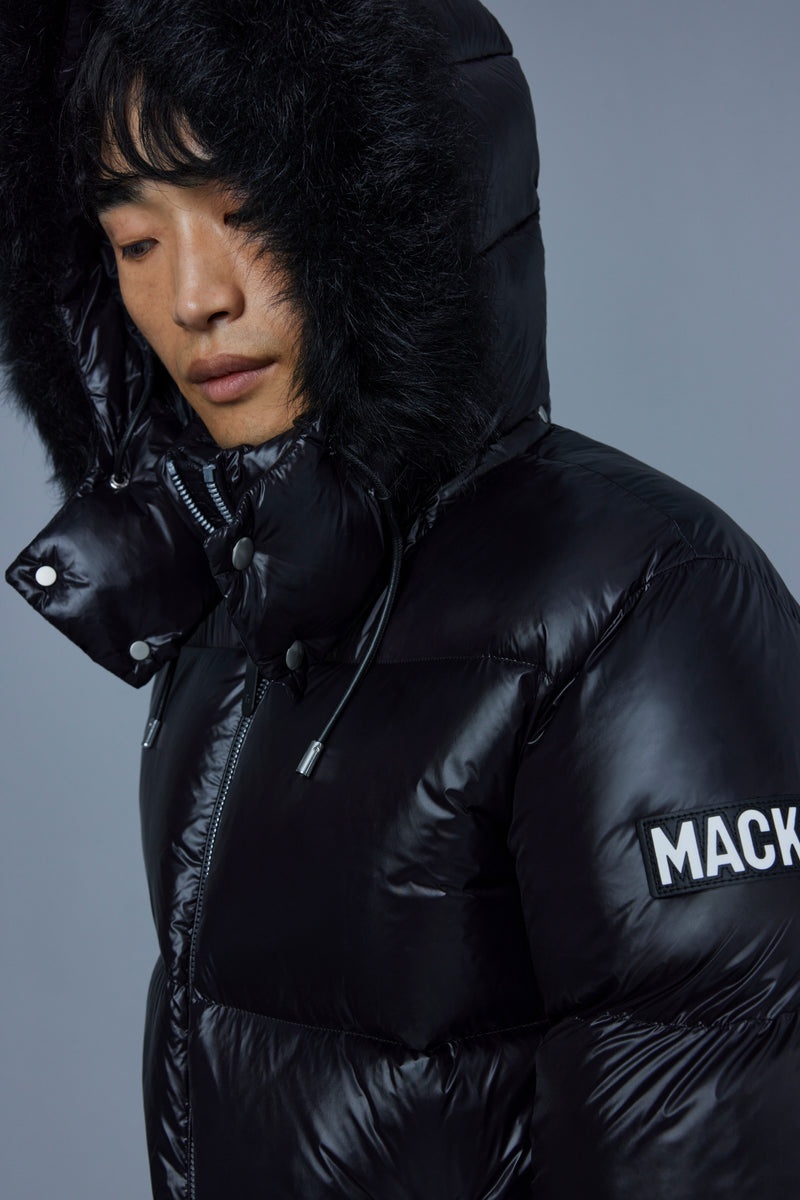 Mackage KENT lustrous light with shearling Dunjackor Herr Svarta | 324GXKWYD