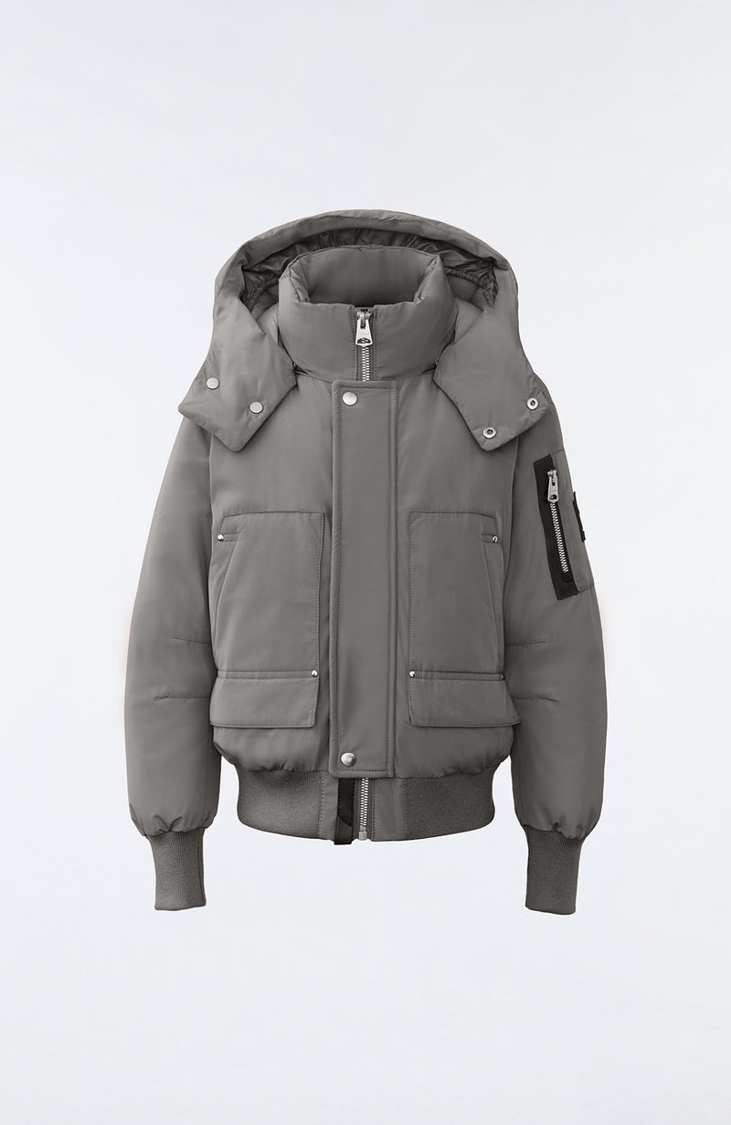 Mackage KODA Down with removable hood Bomberjacka Barn Mörkgrå | 278DLTAZU