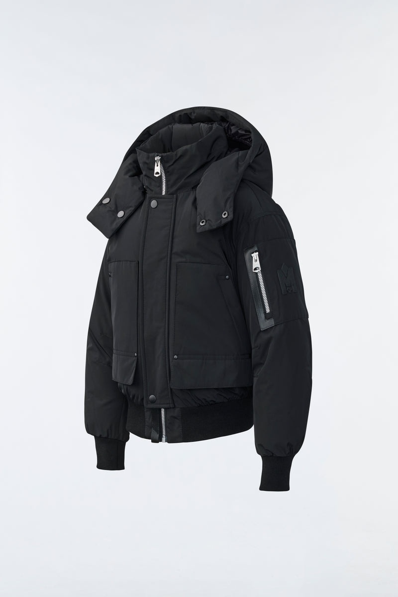 Mackage KODA Down with removable hood Bomberjacka Barn Svarta | 425CMRJVN