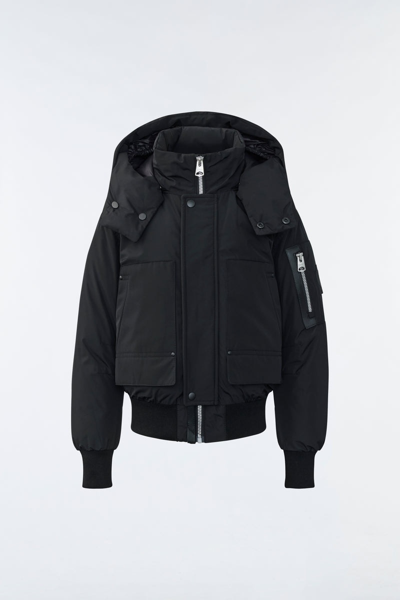 Mackage KODA Down with removable hood Bomberjacka Barn Svarta | 425CMRJVN