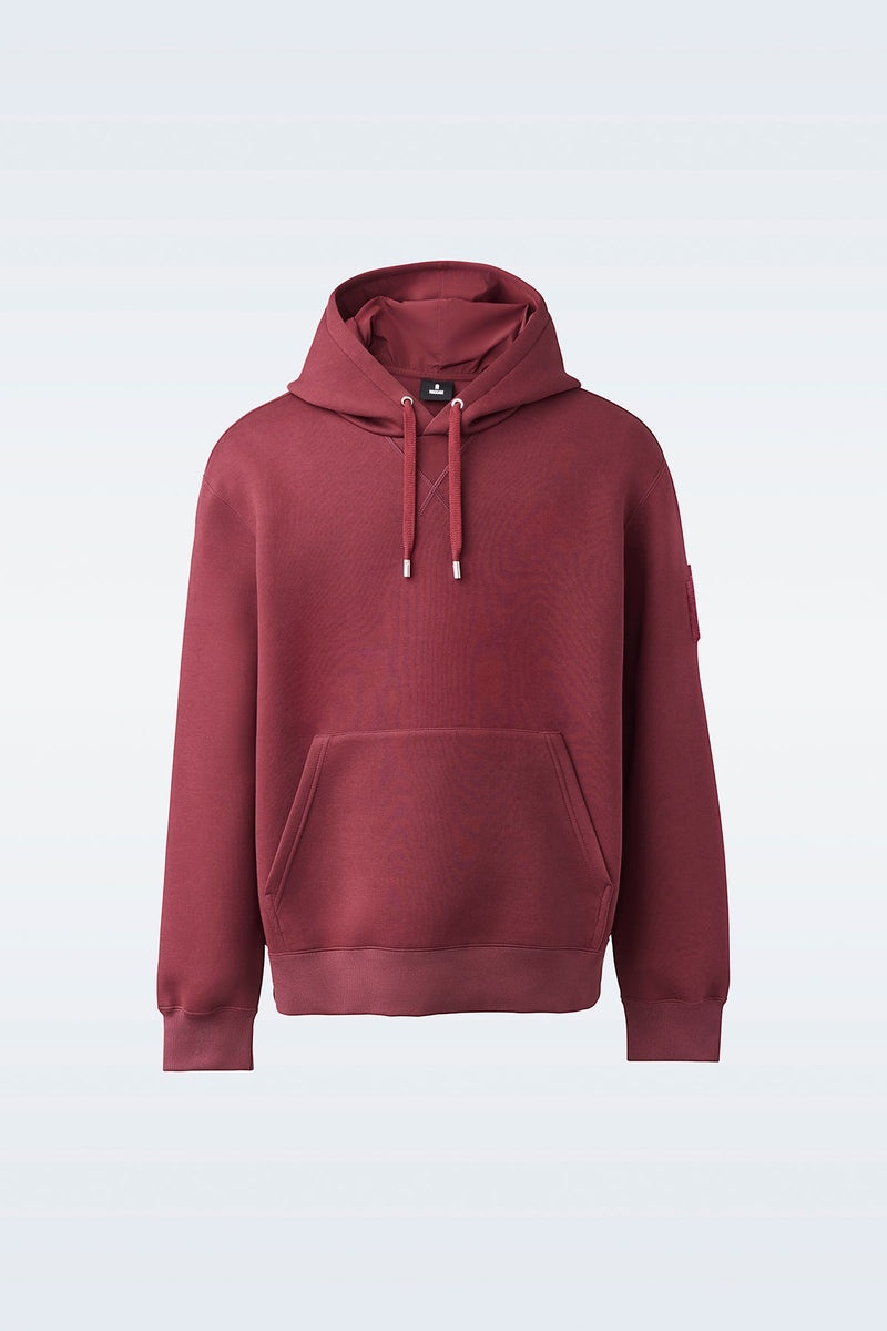 Mackage KRYS with velvet embroidery Hoodie Dam Vinröda | 167PKTXLW