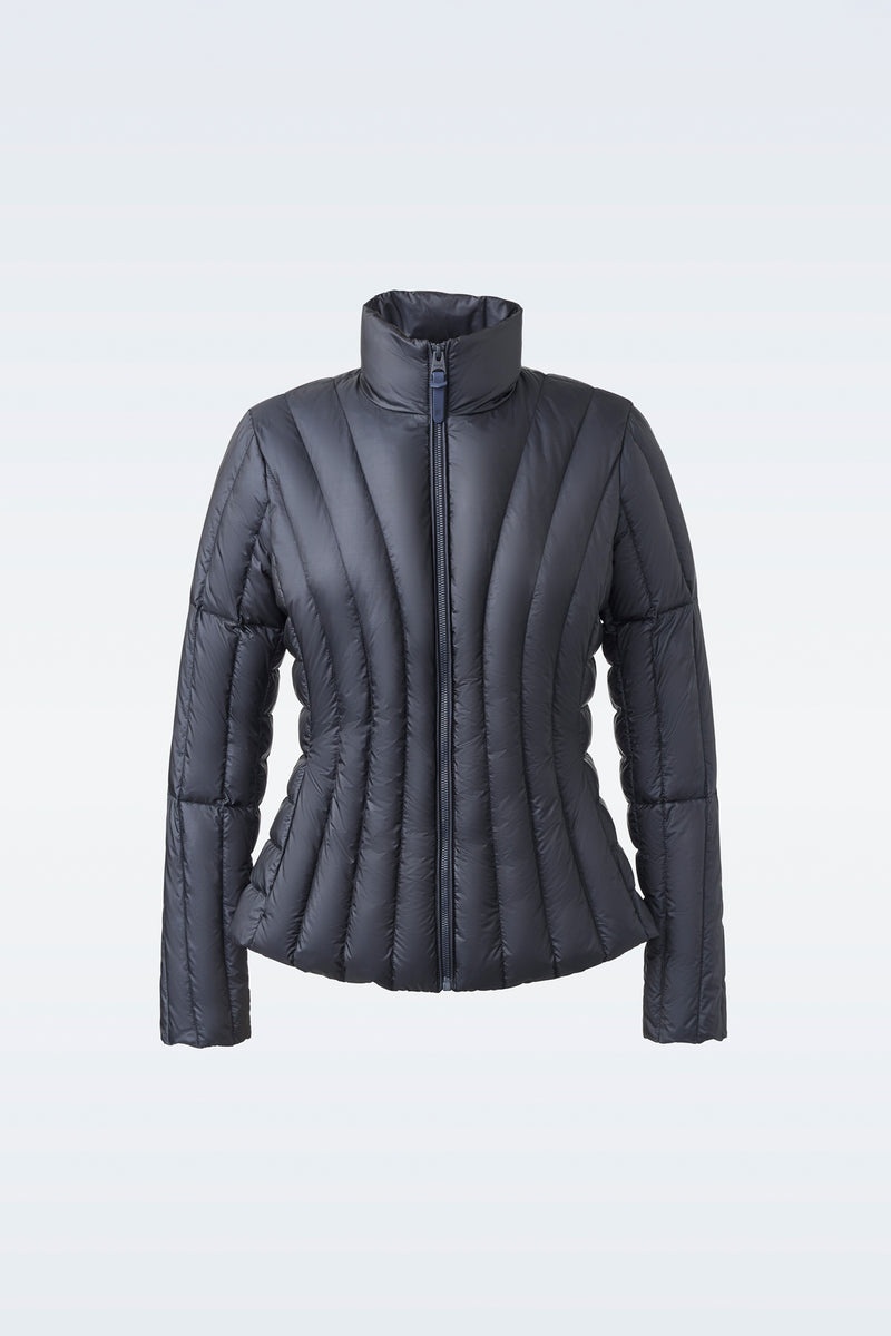 Mackage LANY light down vertical quilted Pufferjacka Dam Marinblå | 310BYDJAQ