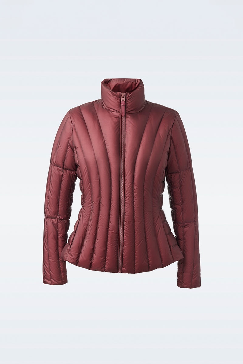 Mackage LANY light down vertical quilted Pufferjacka Dam Vinröda | 708MOWENB