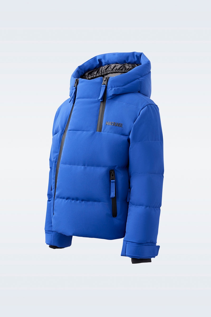 Mackage LELAND Lätta down with hood Skidjackor Barn Blå | 504YXZTWP