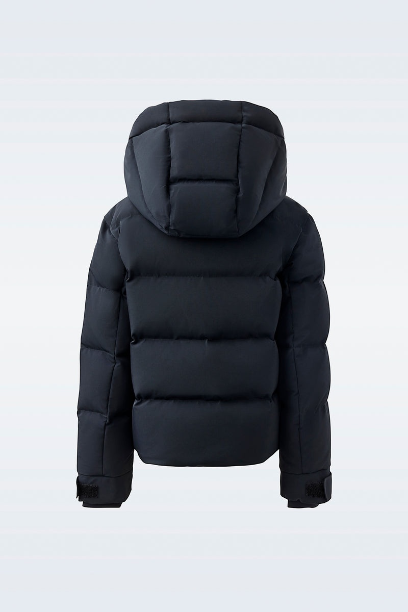 Mackage LELAND Lätta down with hood Skidjackor Barn Svarta | 596DWQYEC