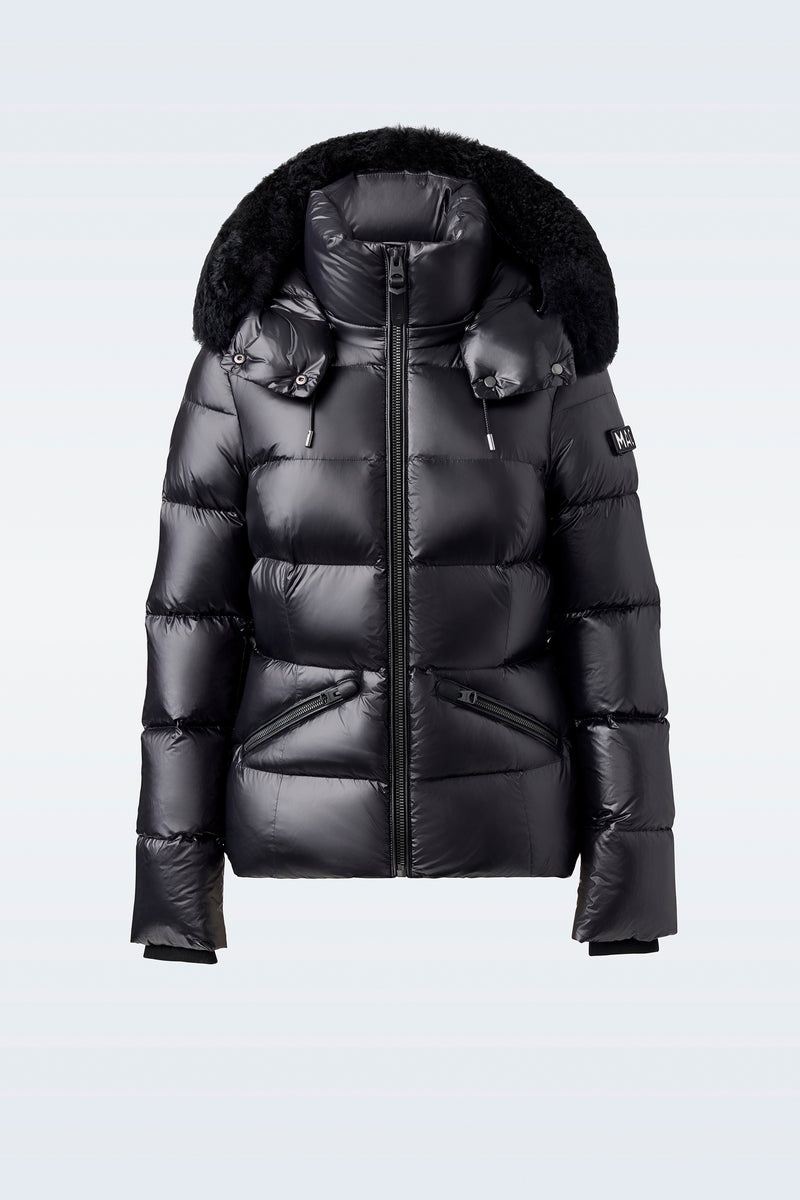 Mackage MADALYN-ZSH Channel quilted nano with removable hood and fur trim Dunjackor Dam Svarta | 287WDVFRE