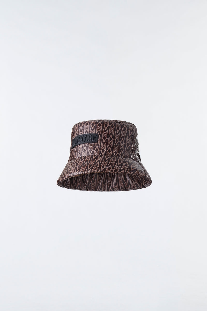 Mackage MADDY Light down monogram logo bucket Hatt Dam Kaffe | 968ORVZCD