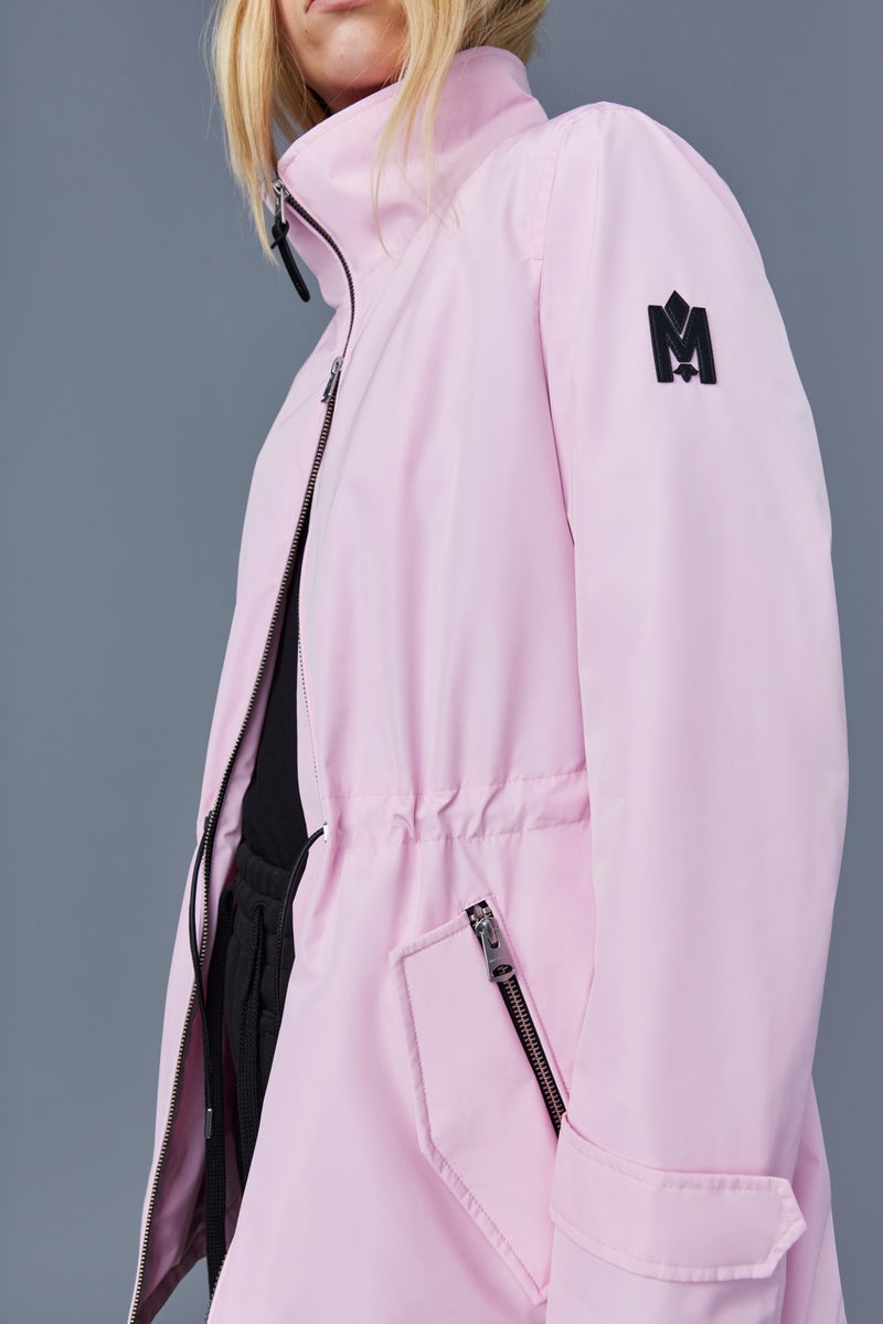 Mackage MELANY 2-in-1 rain parka with removable bib Trenchcoat Dam Rosa | 476TWMFKU