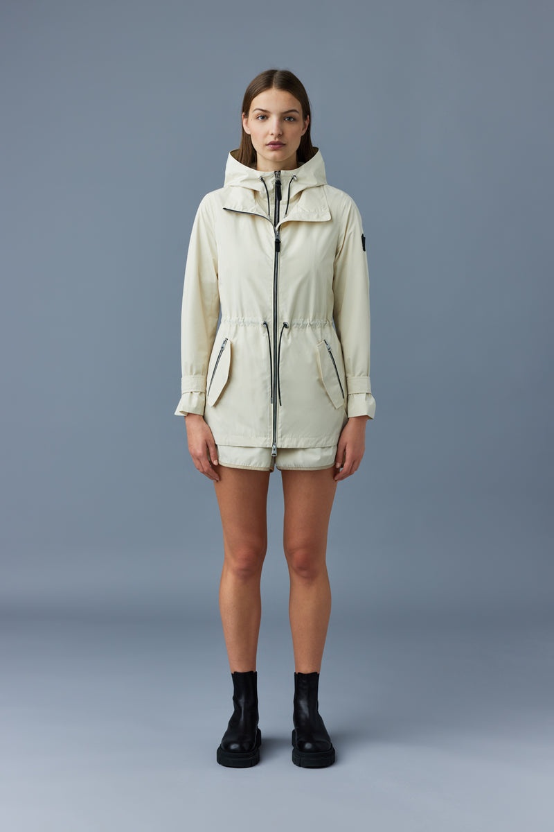 Mackage MELANY 2-in-1 rain parka with removable bib Trenchcoat Dam Beige | 742FQRVZL