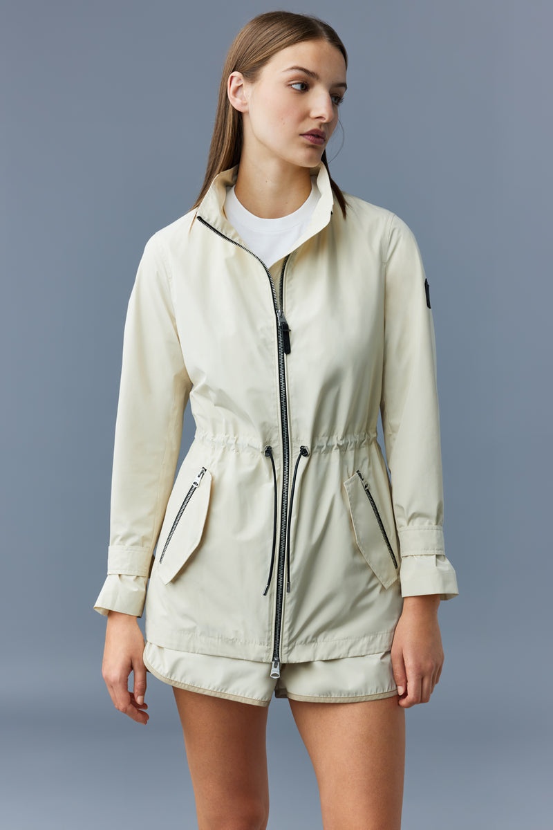 Mackage MELANY 2-in-1 rain parka with removable bib Trenchcoat Dam Beige | 742FQRVZL