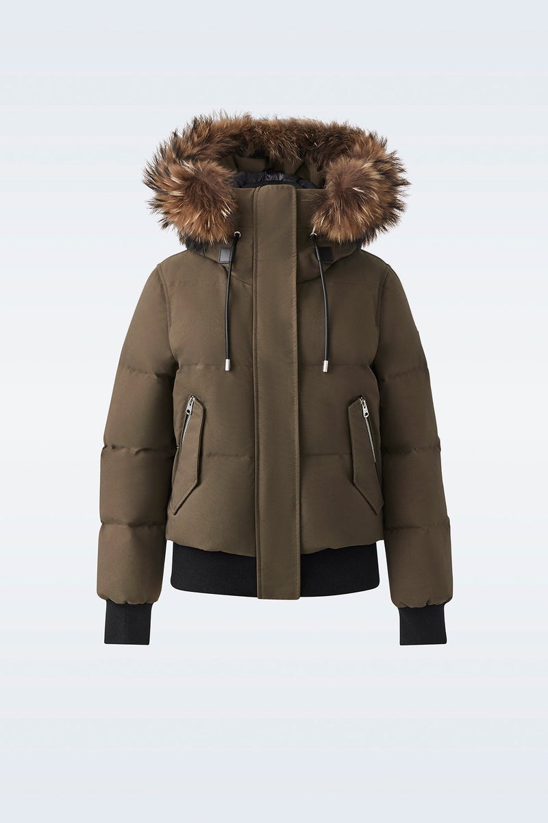 Mackage NEFI-F with removable fur trimmed hood Dunjackor Dam Olivgröna | 403VYHAUK