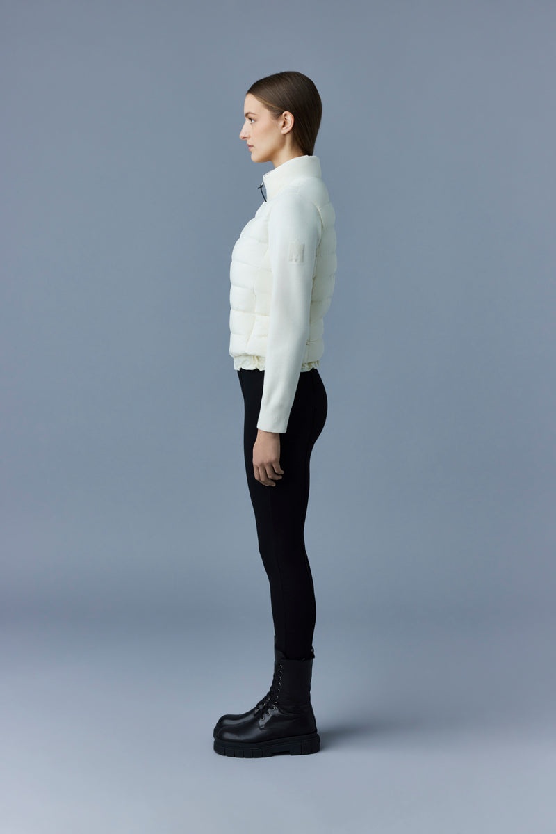 Mackage OCEANE Recycled with rib knit sleeves Hybridjacka Dam Vita | 451WJVRBF