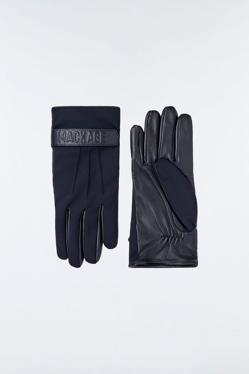 Mackage OZ (R)Läder and fleece with wrist tab Handskar Herr Svarta | 649VEDIYX