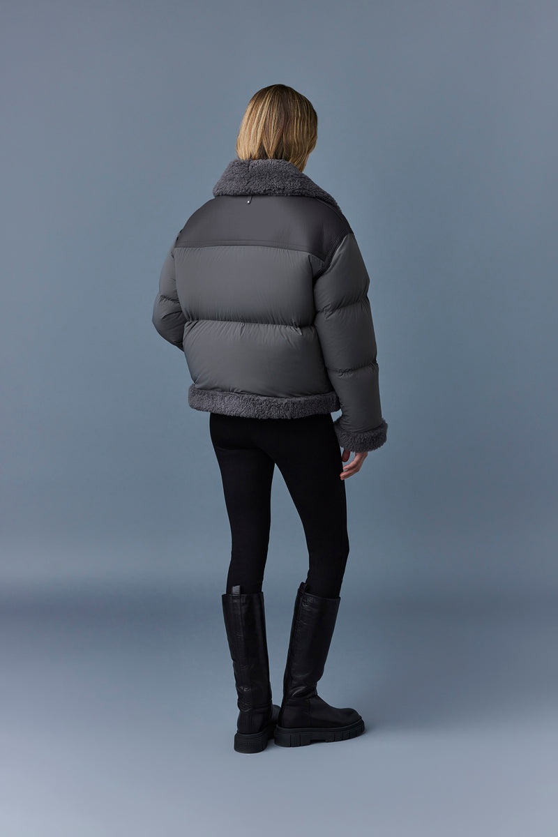 Mackage SENYA Agile-360 with shearling trim Dunjackor Dam Mörkgrå | 304XRQESY