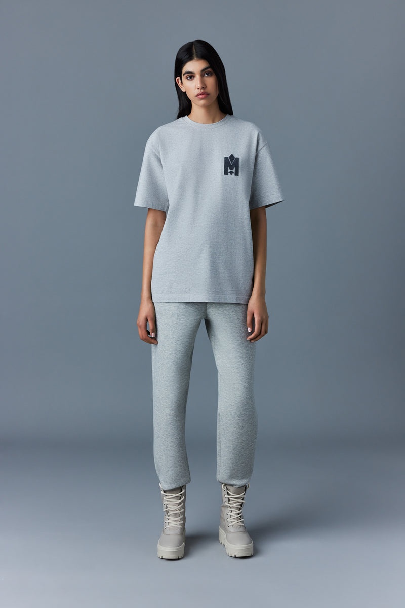 Mackage TEE with velvet logo T-Shirt Dam Ljusgrå | 850OYWBRQ