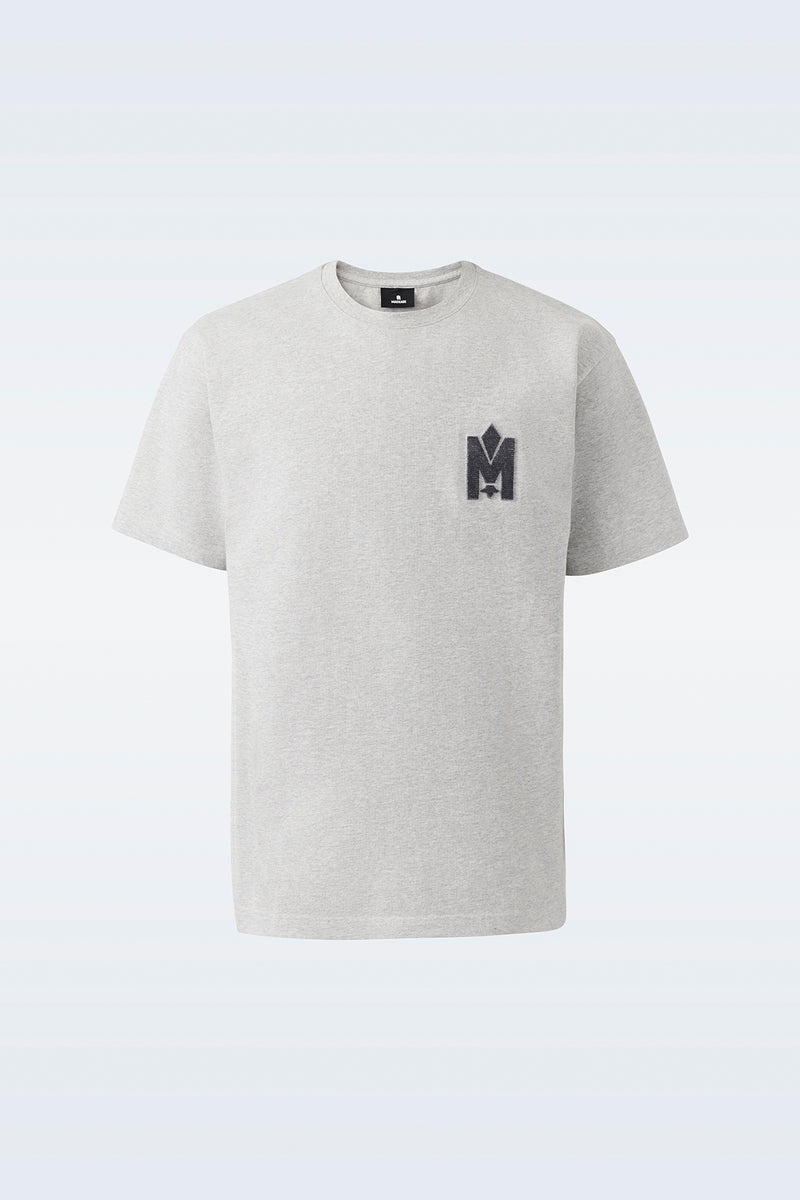 Mackage TEE with velvet logo T-Shirt Herr Ljusgrå | 384KNZHWU