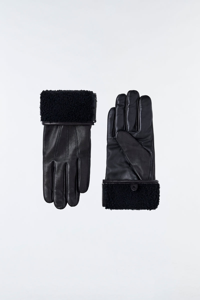 Mackage WILLIS (R)Läder with shearling cuff Handskar Dam Svarta | 705DGEXBL