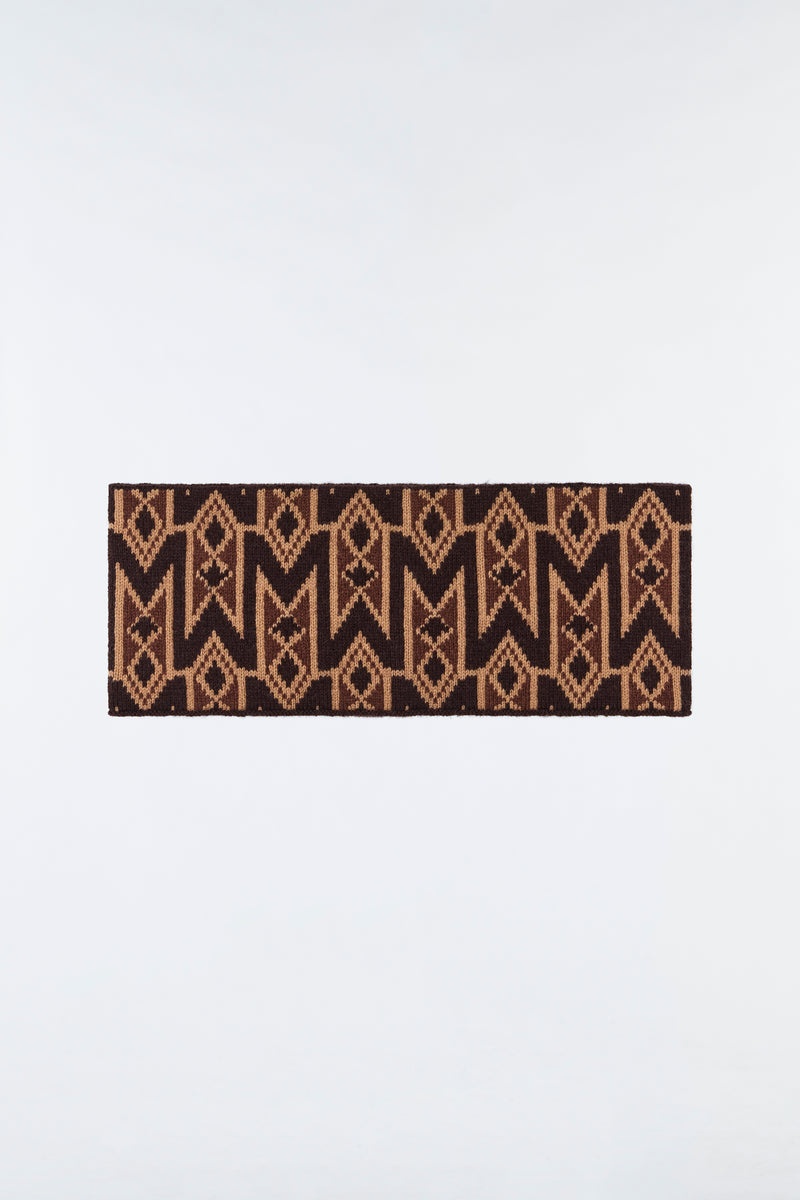 Mackage ZEV Monogram knit Pannband Dam Kaffe | 612LJUWVX